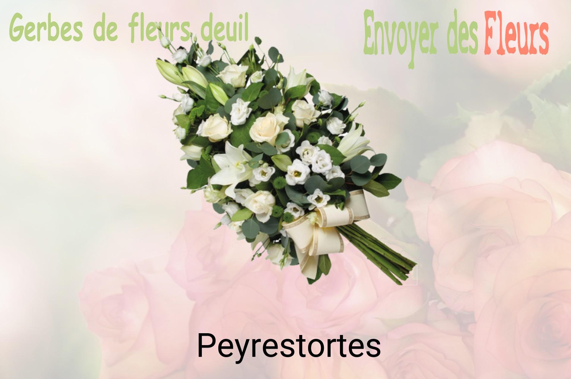 Gerbe de fleurs de deuil livrée à Peyrestortes